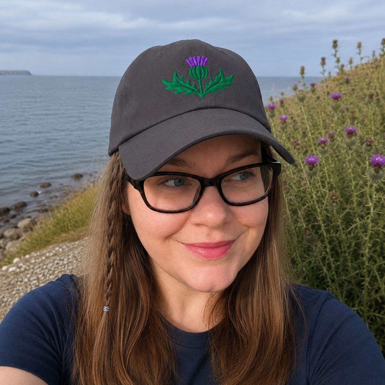 Thistle Embroidered Cap