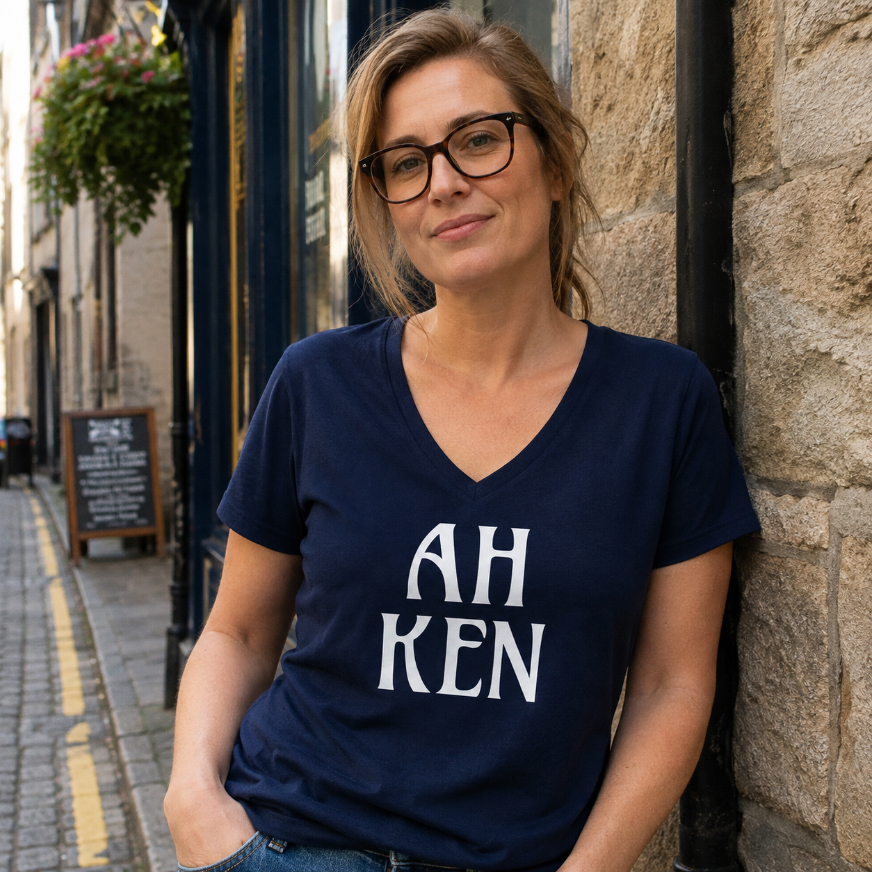 “Ah Ken” Premium Soft V-Neck T-Shirt