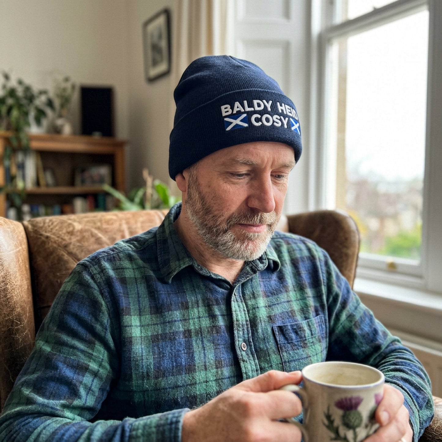 “Baldy Heid Cosy” Embroidered Beanie