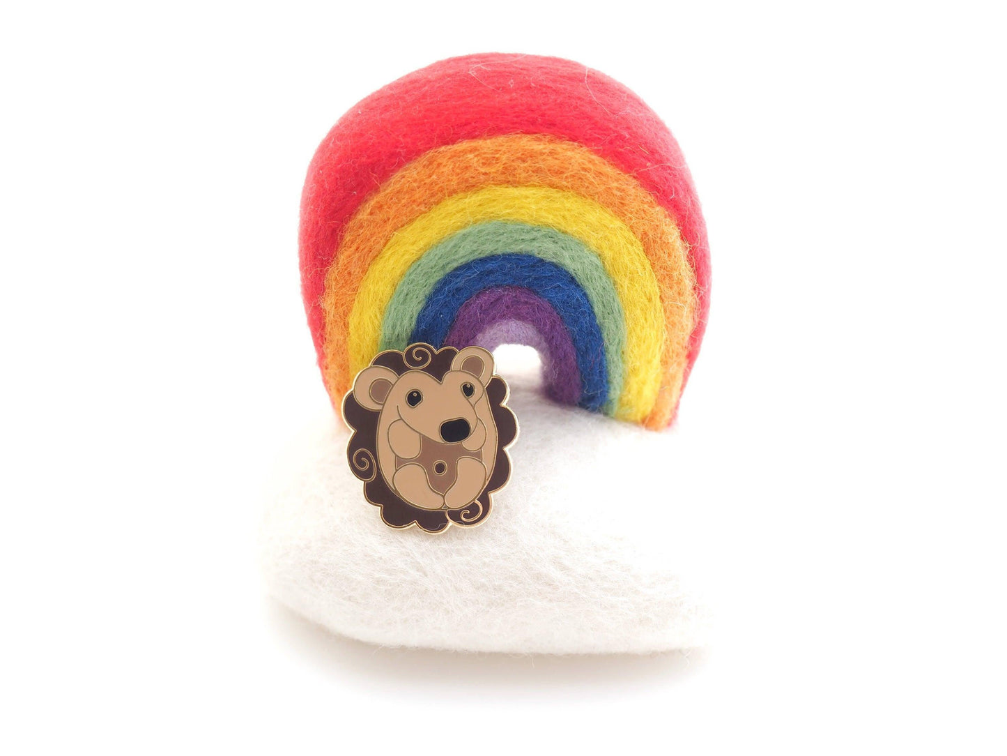 Hedgehog enamel pin.