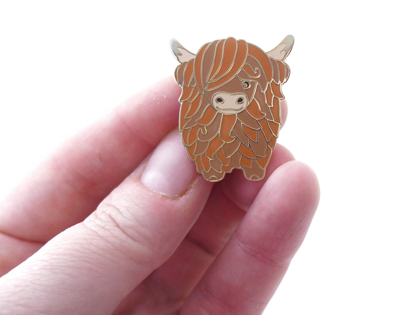 Highland Cow Enamel Pin and/or Keyring