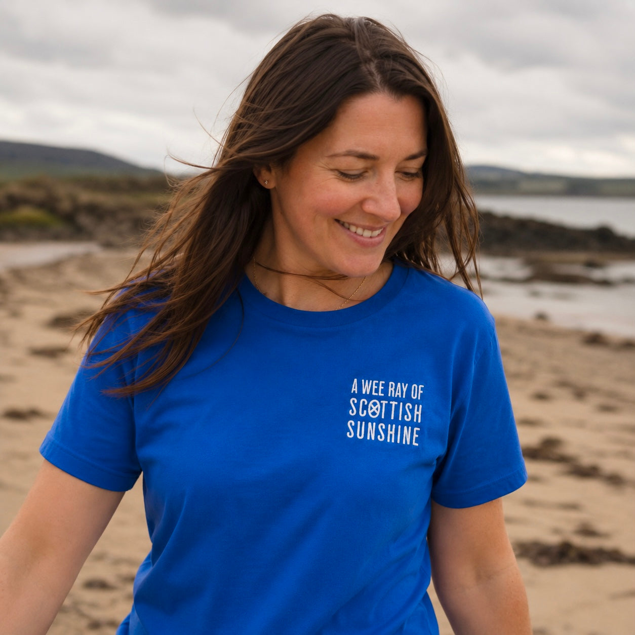 “A Wee Ray Of Scottish Sunshine” Premium Soft Embroidered T-Shirt