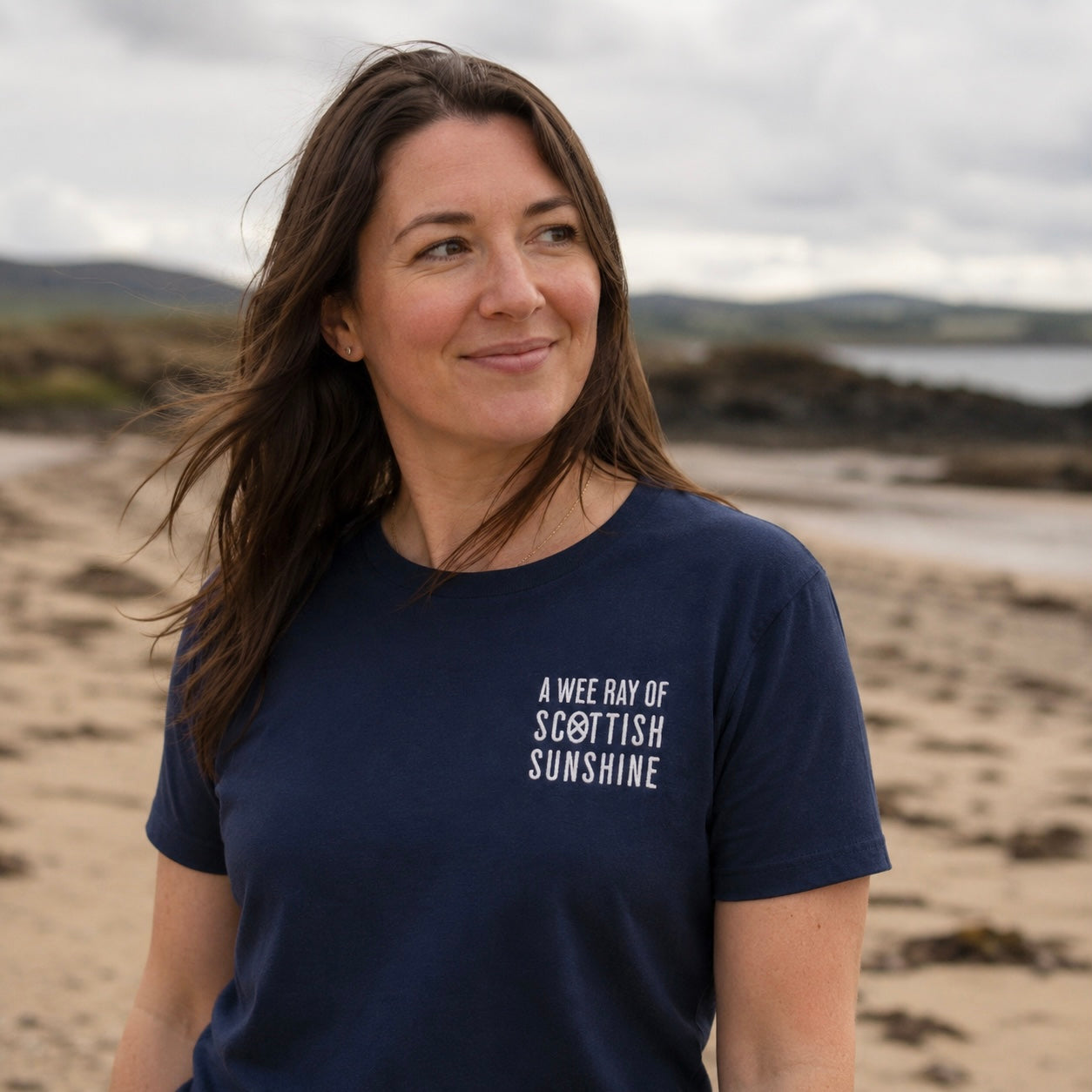 “A Wee Ray Of Scottish Sunshine” Premium Soft Embroidered T-Shirt