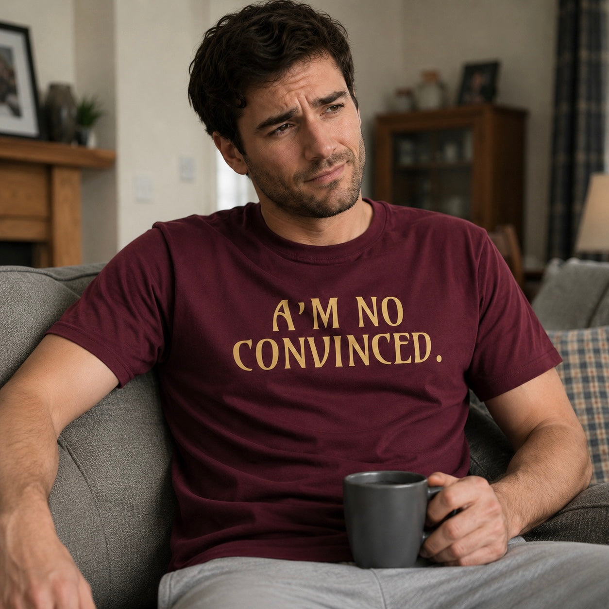 “Ahm No Convinced.” Premium Soft T-Shirt