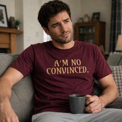 “Ahm No Convinced.” Premium Soft T-Shirt