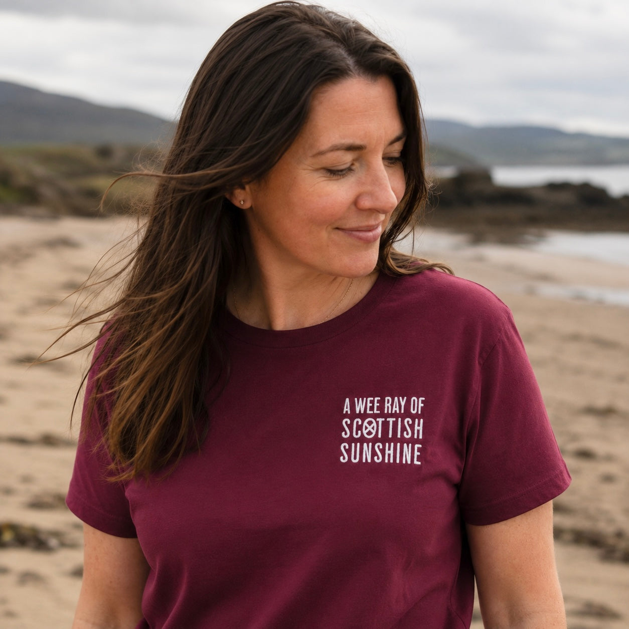 “A Wee Ray Of Scottish Sunshine” Premium Soft Embroidered T-Shirt