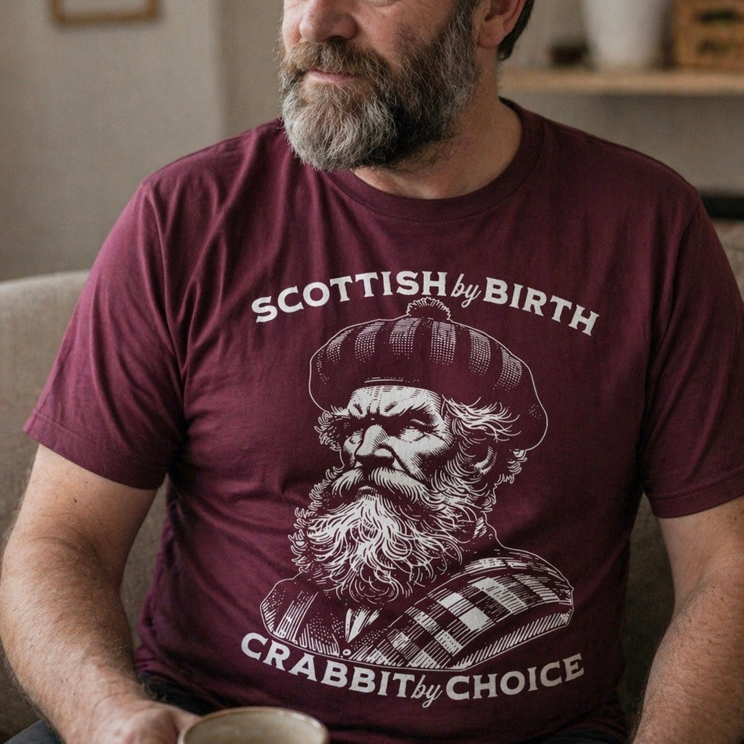 “Crabbit By Choice” Funny Scottish T-Shirt – Premium Soft Feel