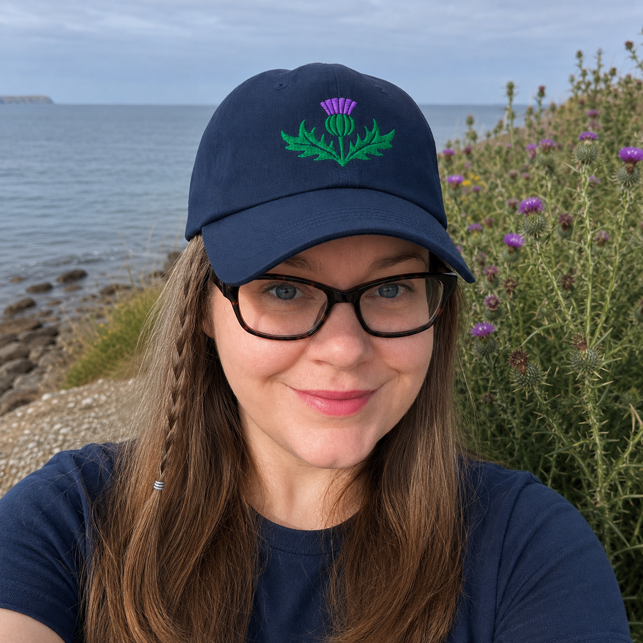 Thistle Embroidered Cap