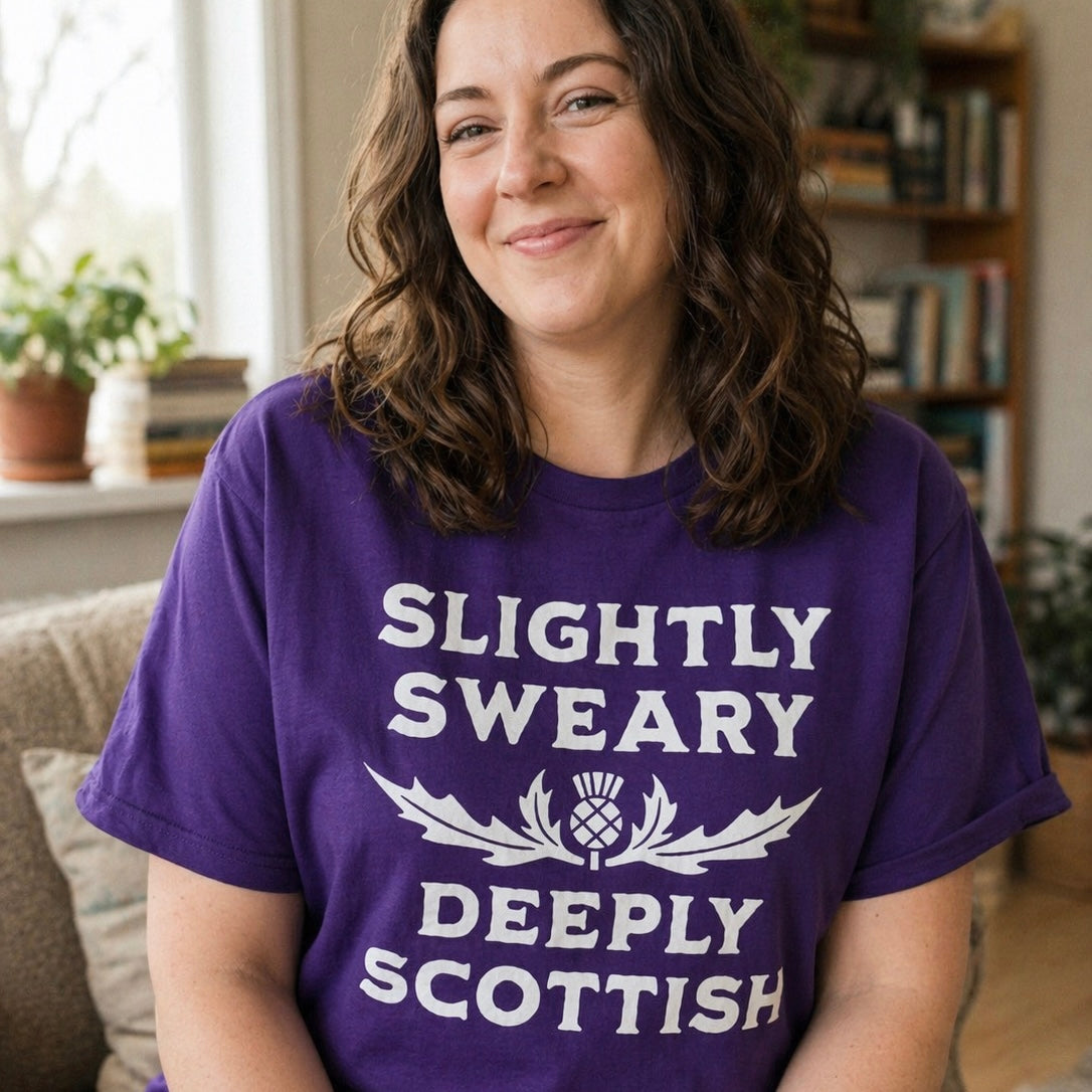 “Slightly Sweary Deeply Scottish” Funny Scottish T-Shirt – Standard Fit