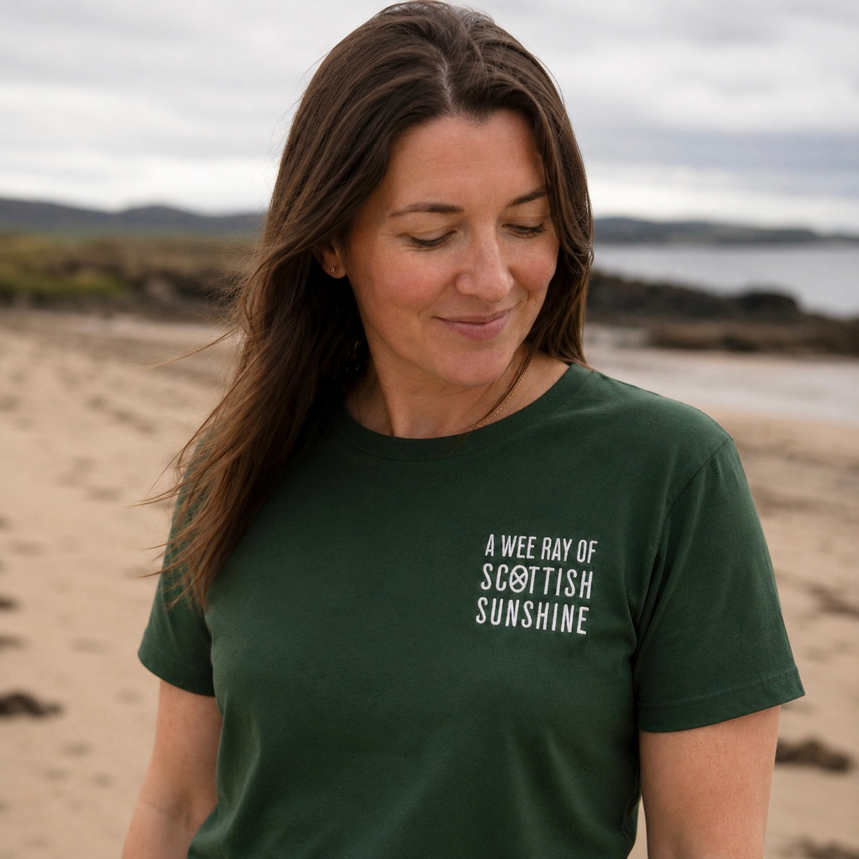 “A Wee Ray Of Scottish Sunshine” Premium Soft Embroidered T-Shirt