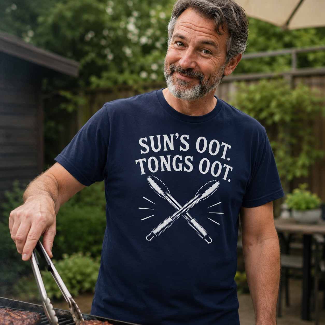 “Sun’s Oot, Tongs Oot.” Standard Fit T-Shirt