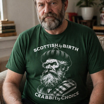 “Crabbit By Choice” Funny Scottish T-Shirt – Premium Soft Feel
