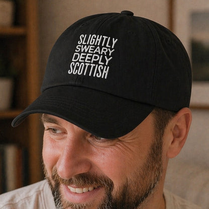 “Slightly Sweary Deeply Scottish” Embroidered Cap