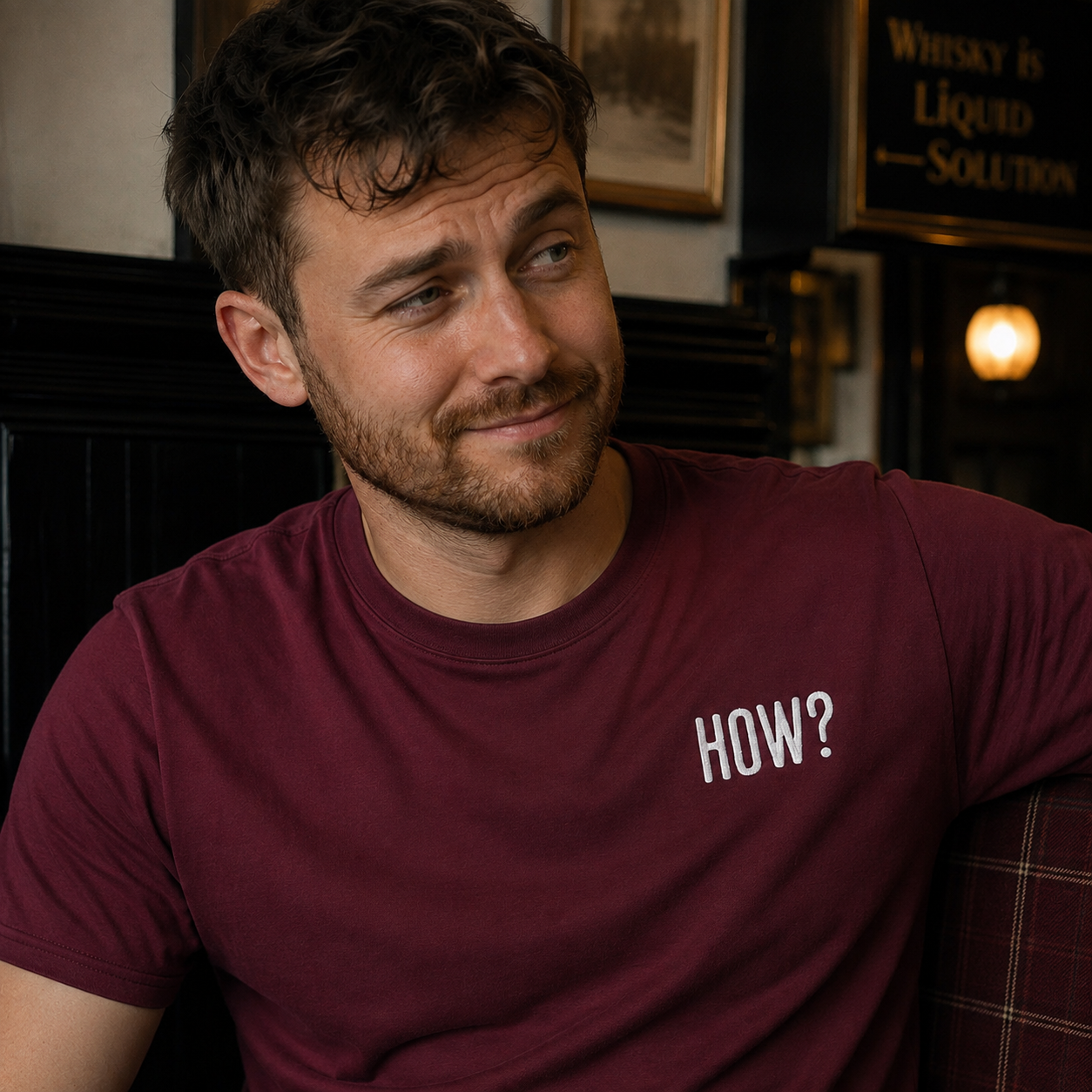 “How?” Premium Soft Embroidered T-Shirt
