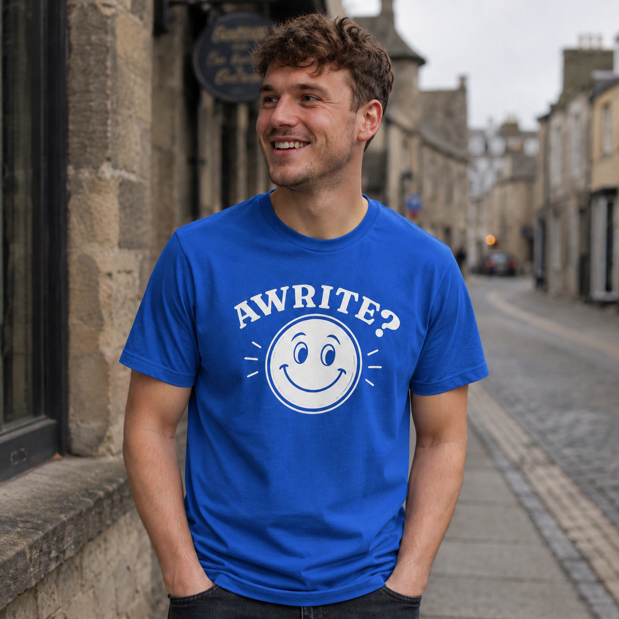 “Awrite?” Premium Soft T-Shirt