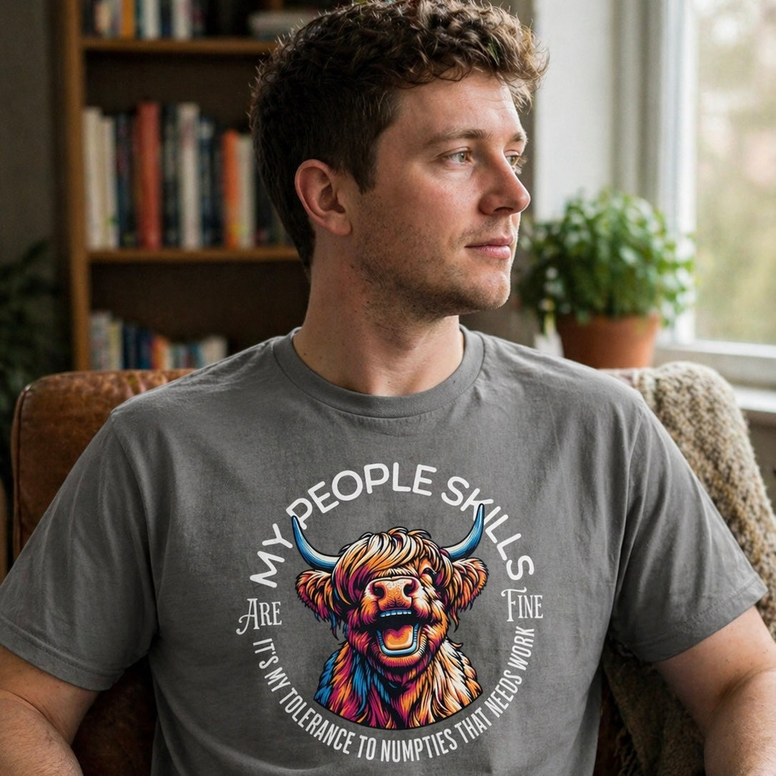 “My People Skills Are Fine” Funny Scottish T-Shirt – Standard Fit