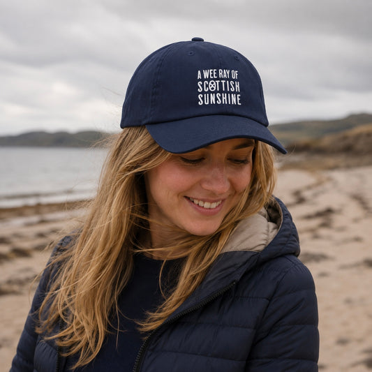 A Wee Ray Of Scottish Sunshine Embroidered Cap