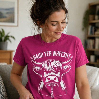 “Haud Yer Wheesht” Funny Scottish T-Shirt – Premium Soft Feel