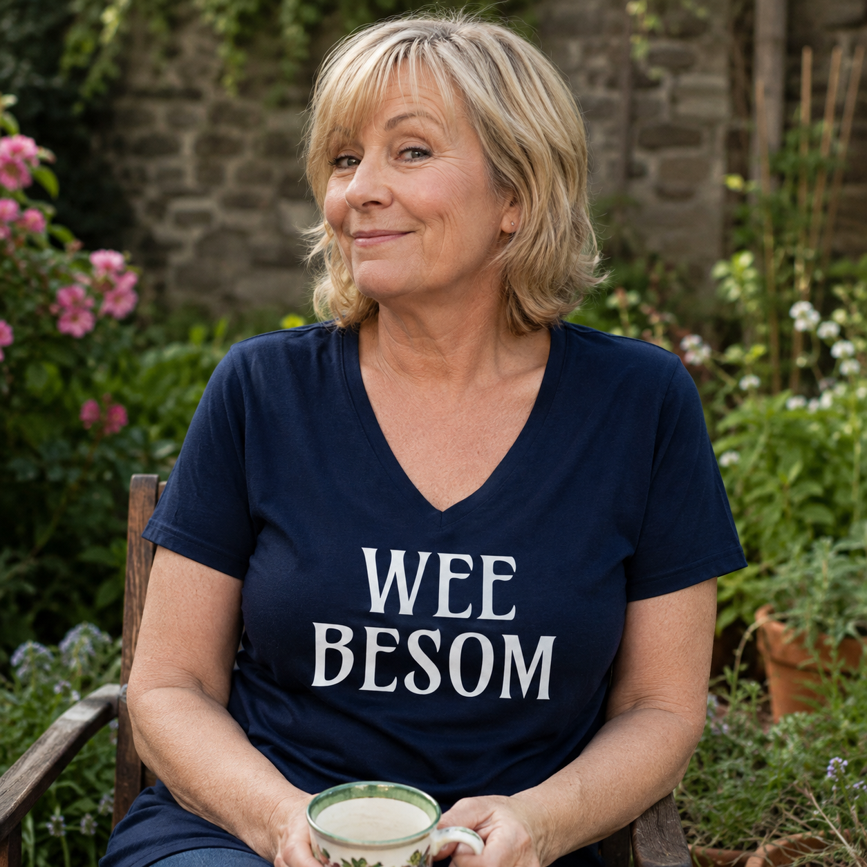“Wee Besom” Premium Soft V-Neck T-Shirt