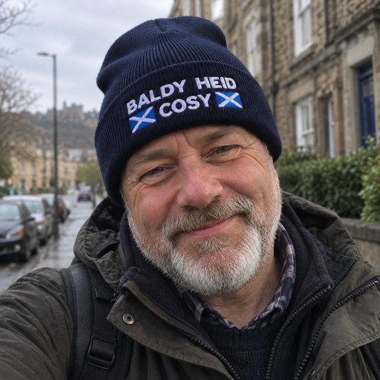 “Baldy Heid Cosy” Embroidered Beanie
