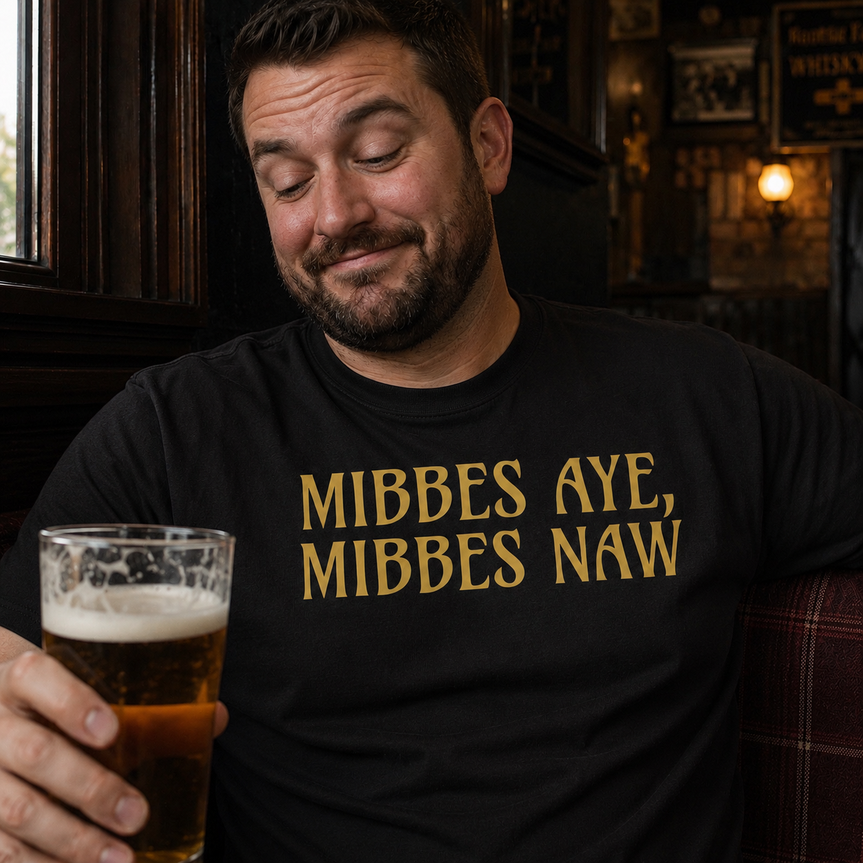 “Mibbes Aye, Mibbes Naw” Premium Soft T-Shirt