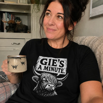 “Gie’s A Minute.” Standard Fit T-Shirt