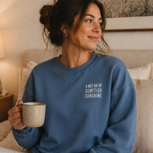 “A Wee Ray Of Scottish Sunshine” Embroidered Sweatshirt