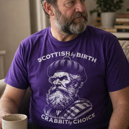 “Crabbit By Choice” Funny Scottish T-Shirt – Standard Fit