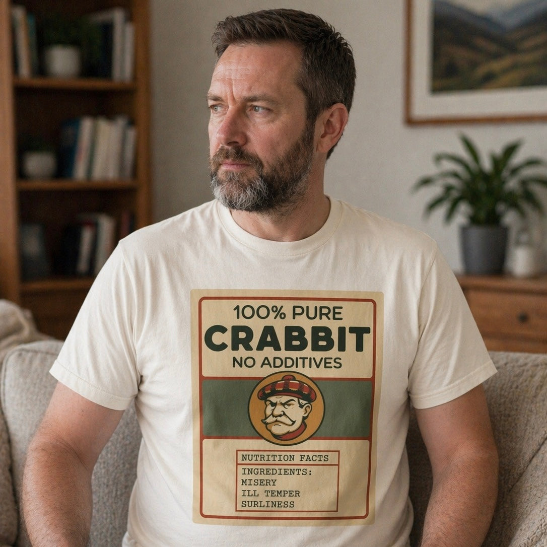 “Pure Crabbit” Funny Scottish T-Shirt – Standard Fit