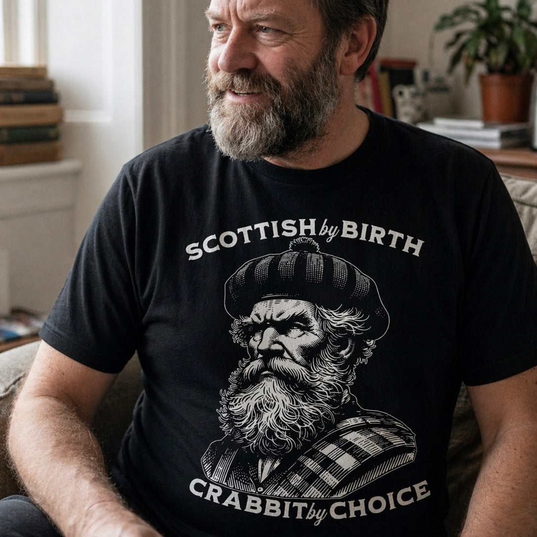 “Crabbit By Choice” Funny Scottish T-Shirt – Premium Soft Feel