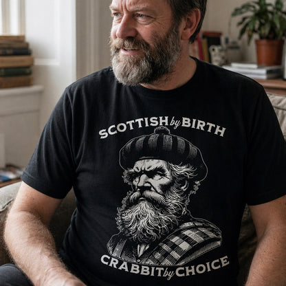 “Crabbit By Choice” Funny Scottish T-Shirt – Premium Soft Feel