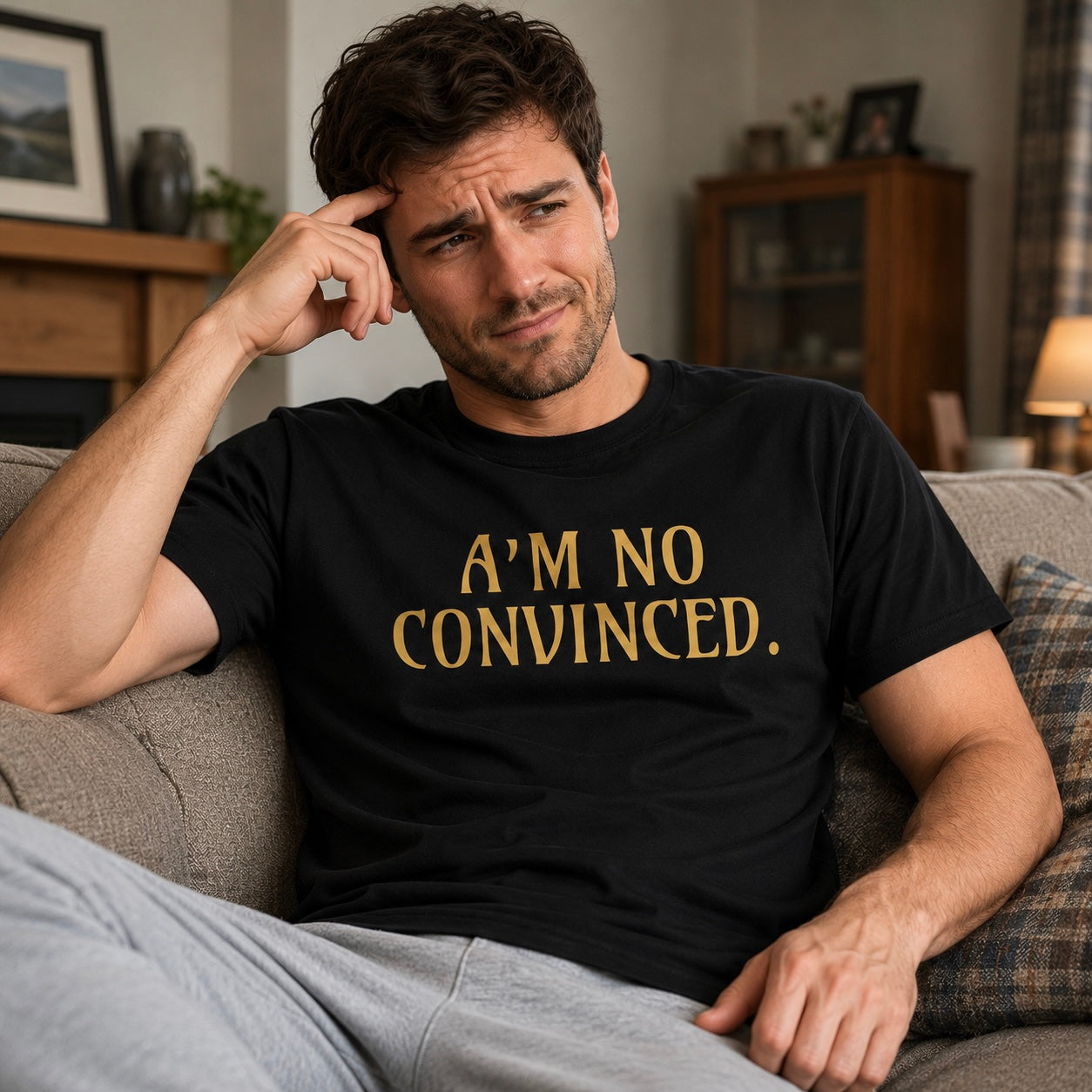 “Ahm No Convinced.” Premium Soft T-Shirt