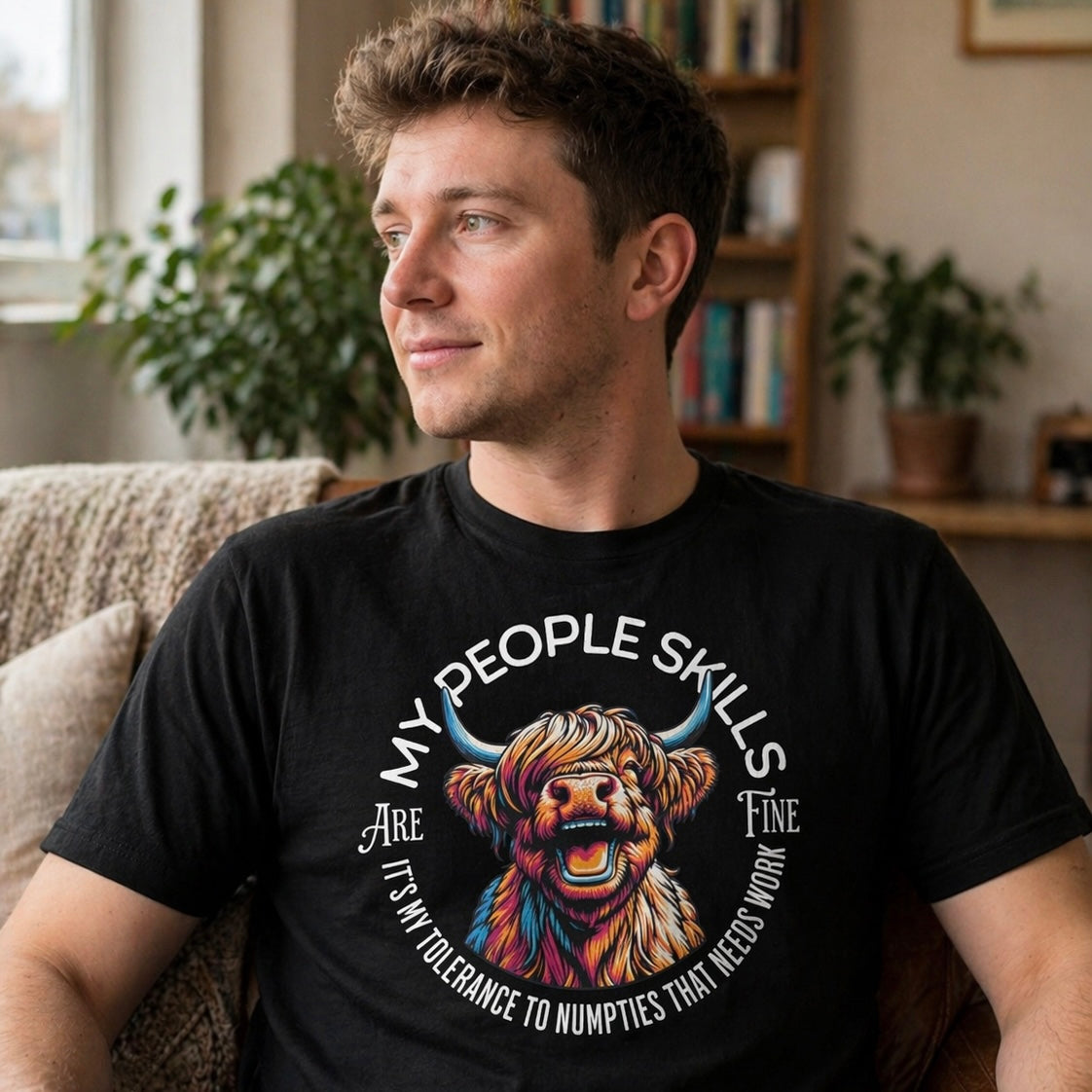 “My People Skills Are Fine” Funny Scottish T-Shirt – Standard Fit