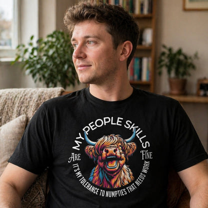 “My People Skills Are Fine” Funny Scottish T-Shirt – Standard Fit