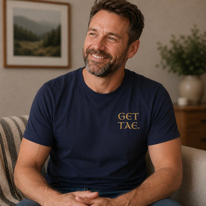 “Get Tae” Funny Embroidered T-Shirt