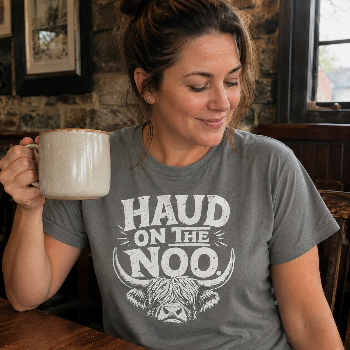“Haud On The Noo.” Standard Fit T-Shirt