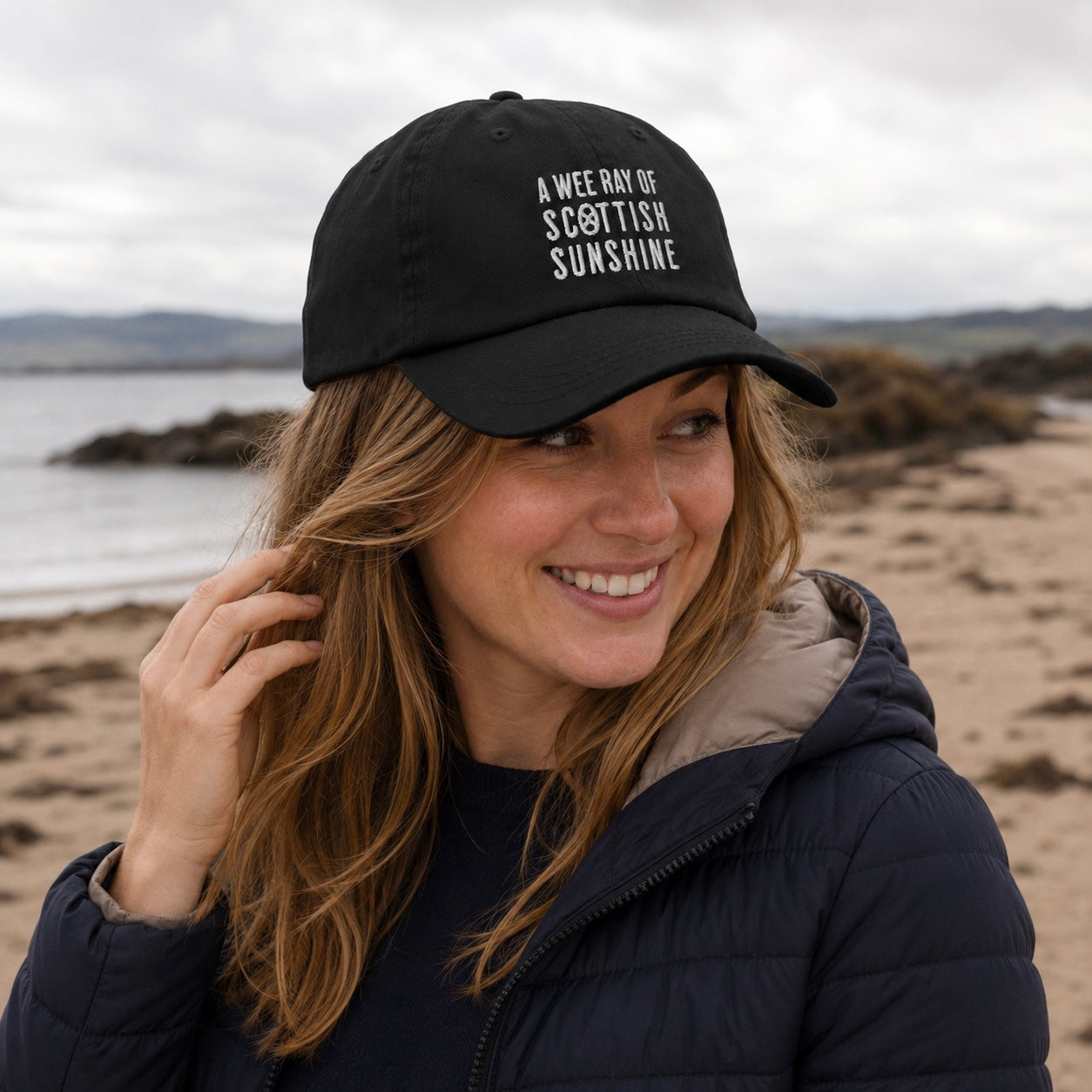 A Wee Ray Of Scottish Sunshine Embroidered Cap