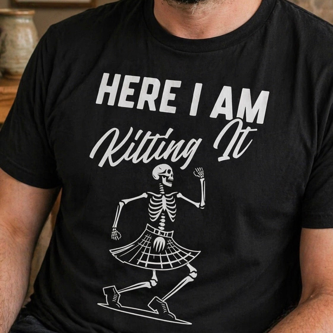 “Kilting It” Funny Scottish T-Shirt – Premium Soft Feel