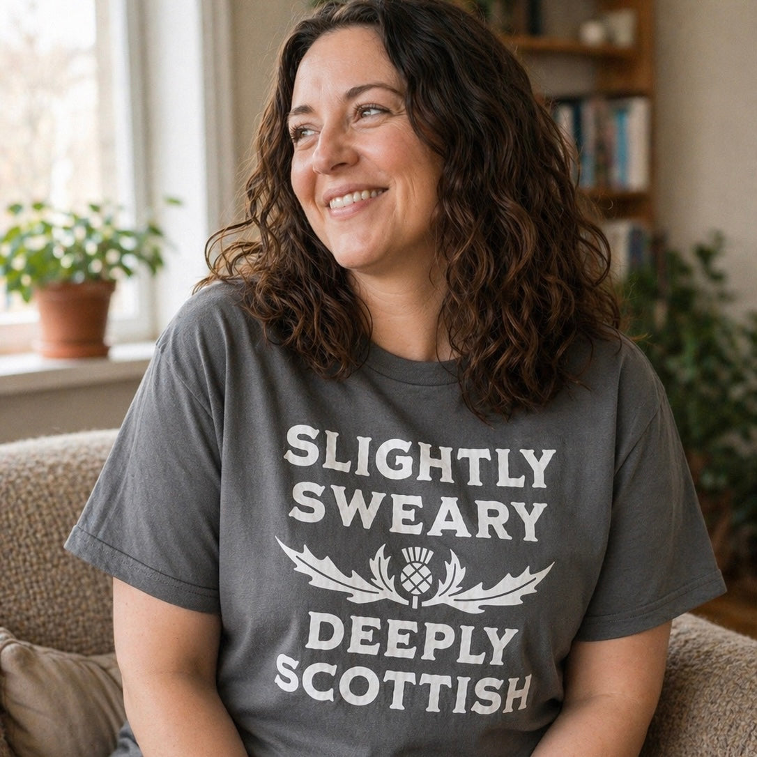 “Slightly Sweary Deeply Scottish” Funny Scottish T-Shirt – Standard Fit