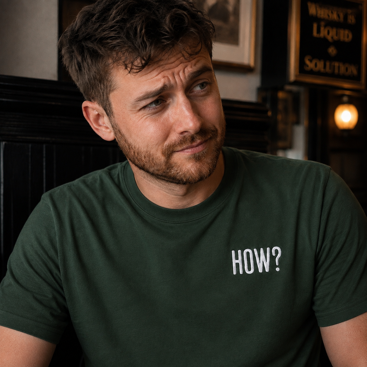 “How?” Premium Soft Embroidered T-Shirt