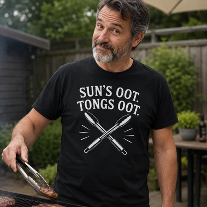 “Sun’s Oot, Tongs Oot.” Standard Fit T-Shirt