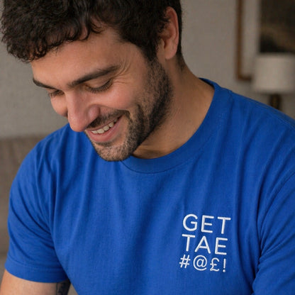“Get Tae #@£!” Funny Scottish Embroidered T-Shirt