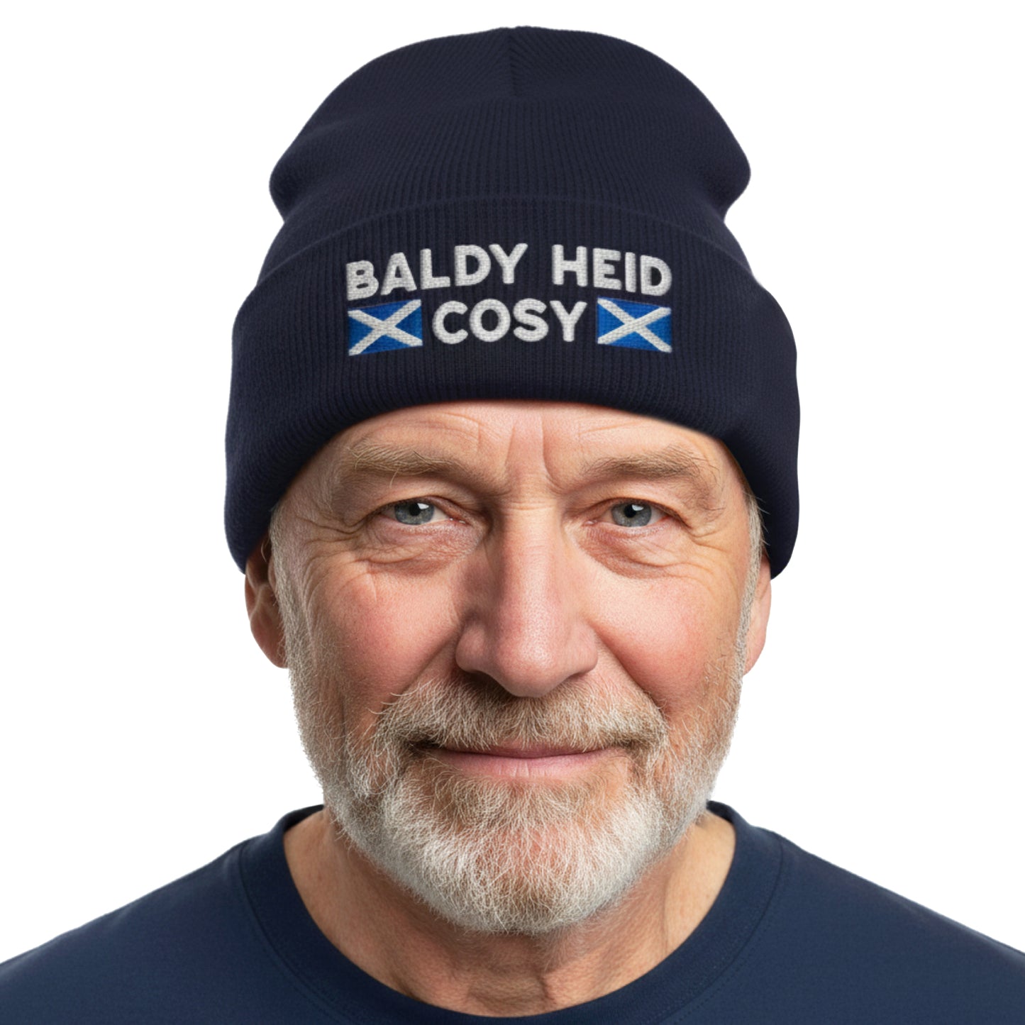Scottish Embroidered Beanie – Baldy Heid Cosy