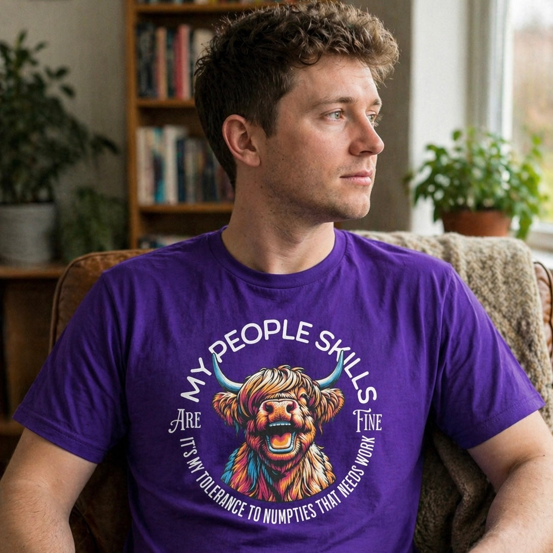 “My People Skills Are Fine” Funny Scottish T-Shirt – Standard Fit