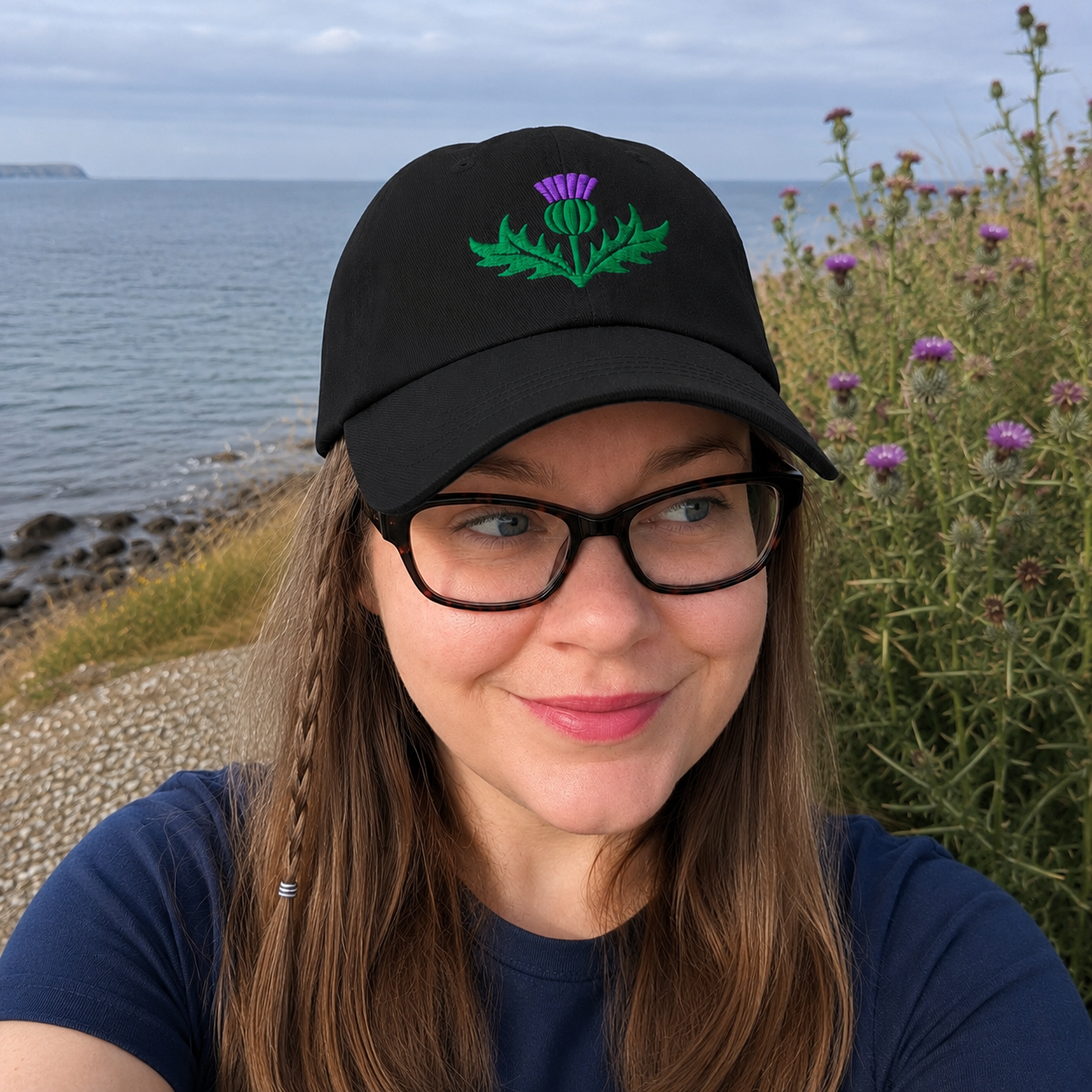 Thistle Embroidered Cap