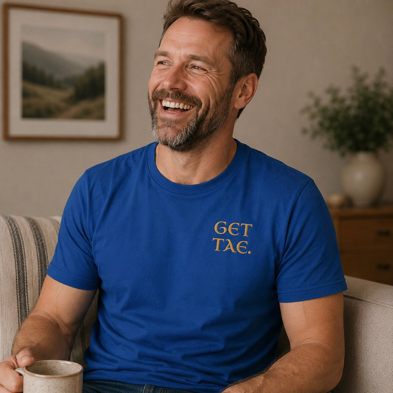 “Get Tae” Funny Embroidered T-Shirt