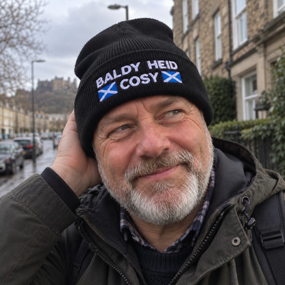 Baldy Heid Cosy | Embroidered Beanie