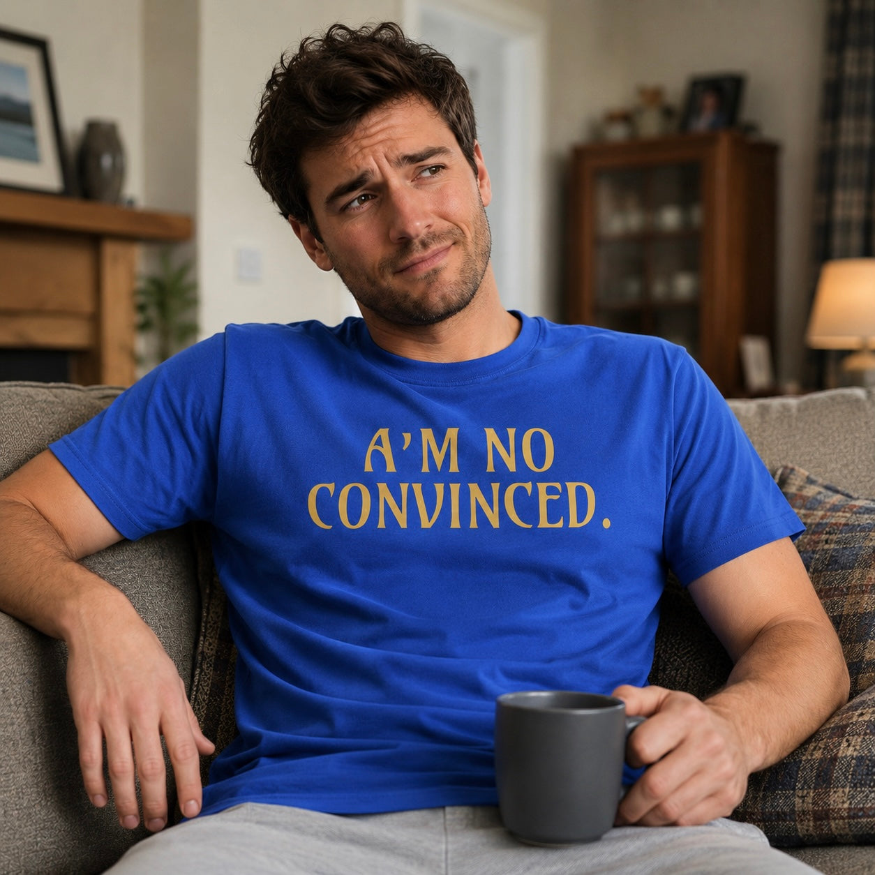 “Ahm No Convinced.” Premium Soft T-Shirt