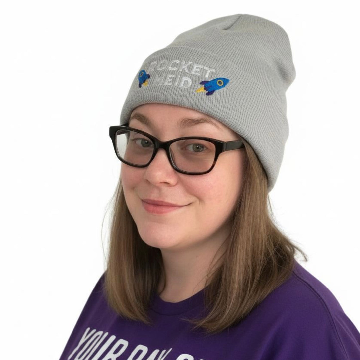 Funny Embroidered Beanie – Rocket Heid Beanie