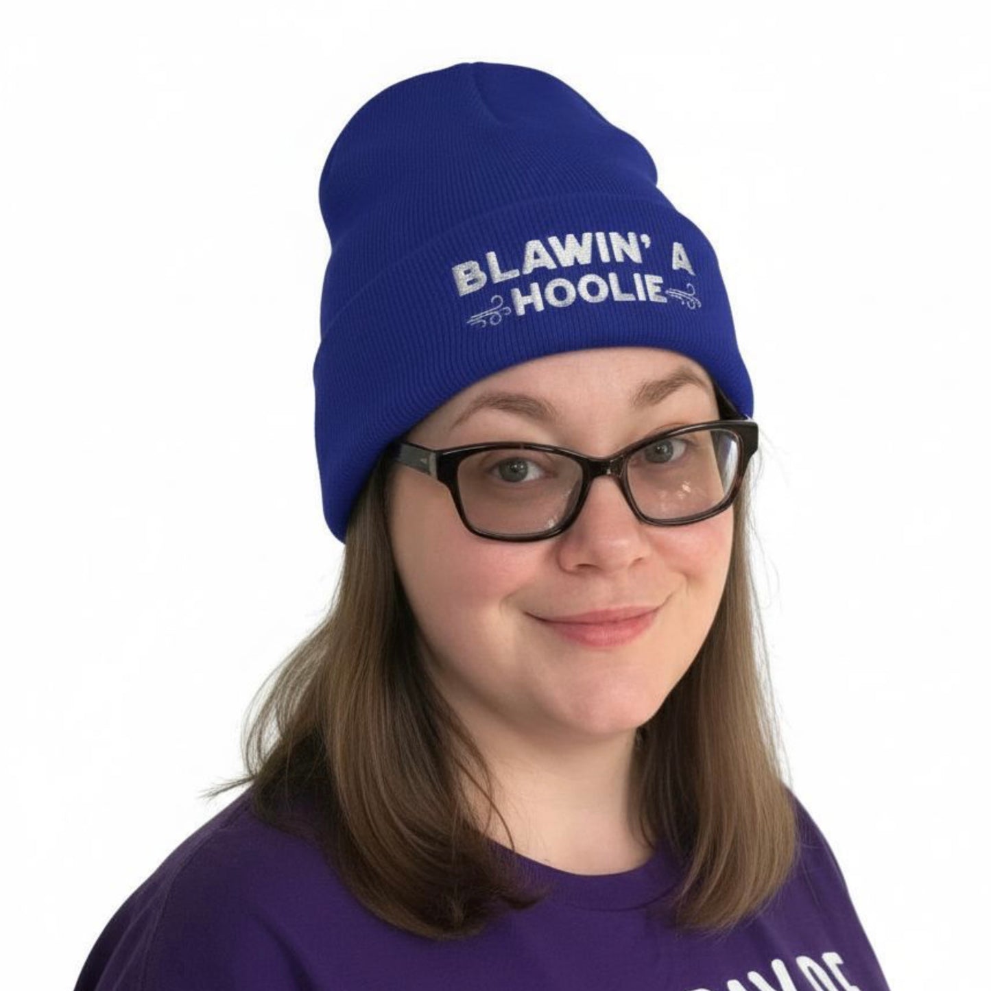 Scottish Embroidered Beanie – Blawin’ A Hoolie